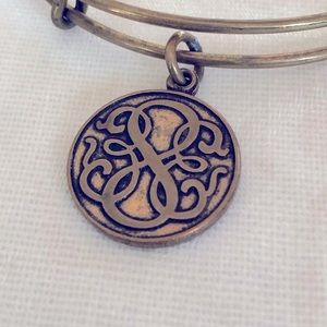 Alex and Ani Path Life Infinity gold charm bracelet adjustable Bangle boho